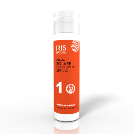 crema solare spf 50+ con aloe vera