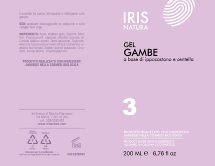 gel gambe a base di ippocastano e centella 200ml