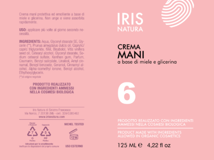 crema mani al miele e glicerina