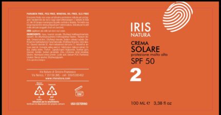 crema solare spf 50+ con aloe vera 100ml